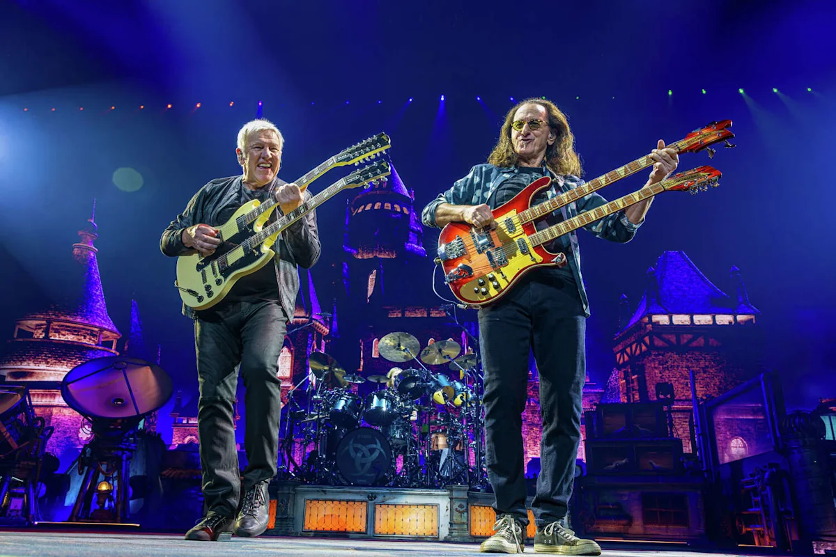 Geddy and Alex and Anika on Fifty Something tour. Photo (Jamie B. Ford)
