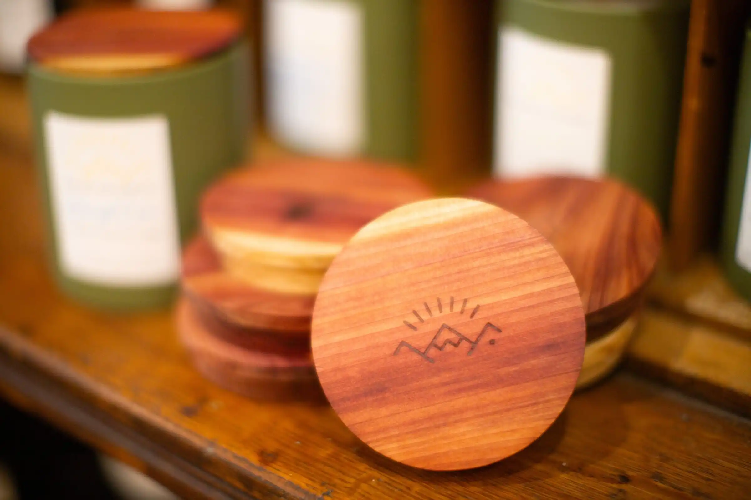 Custom Texas Red Cedar Candle Lid